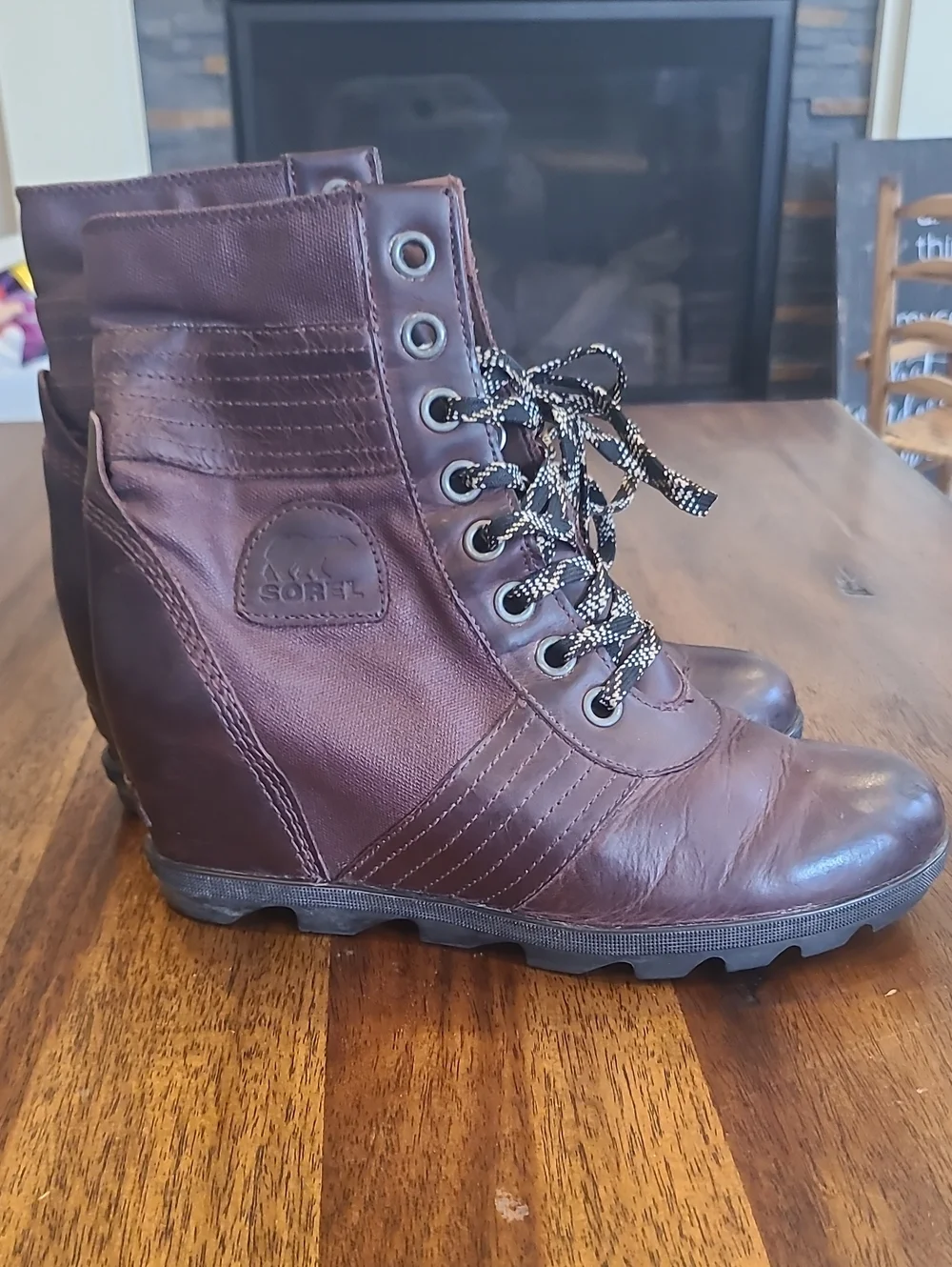 Sorel Lexie Wedge Brown Size 11